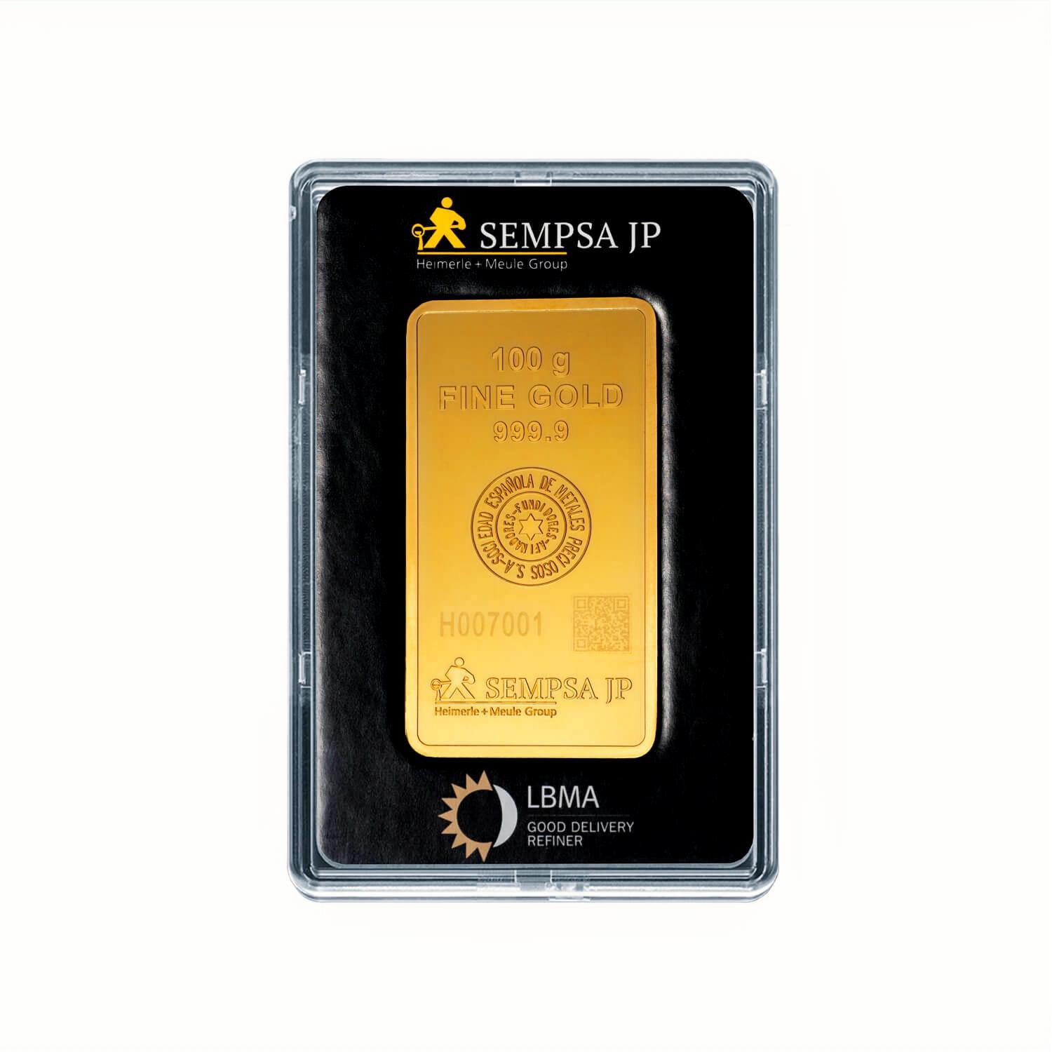 Lingote de oro 100 gramos producto