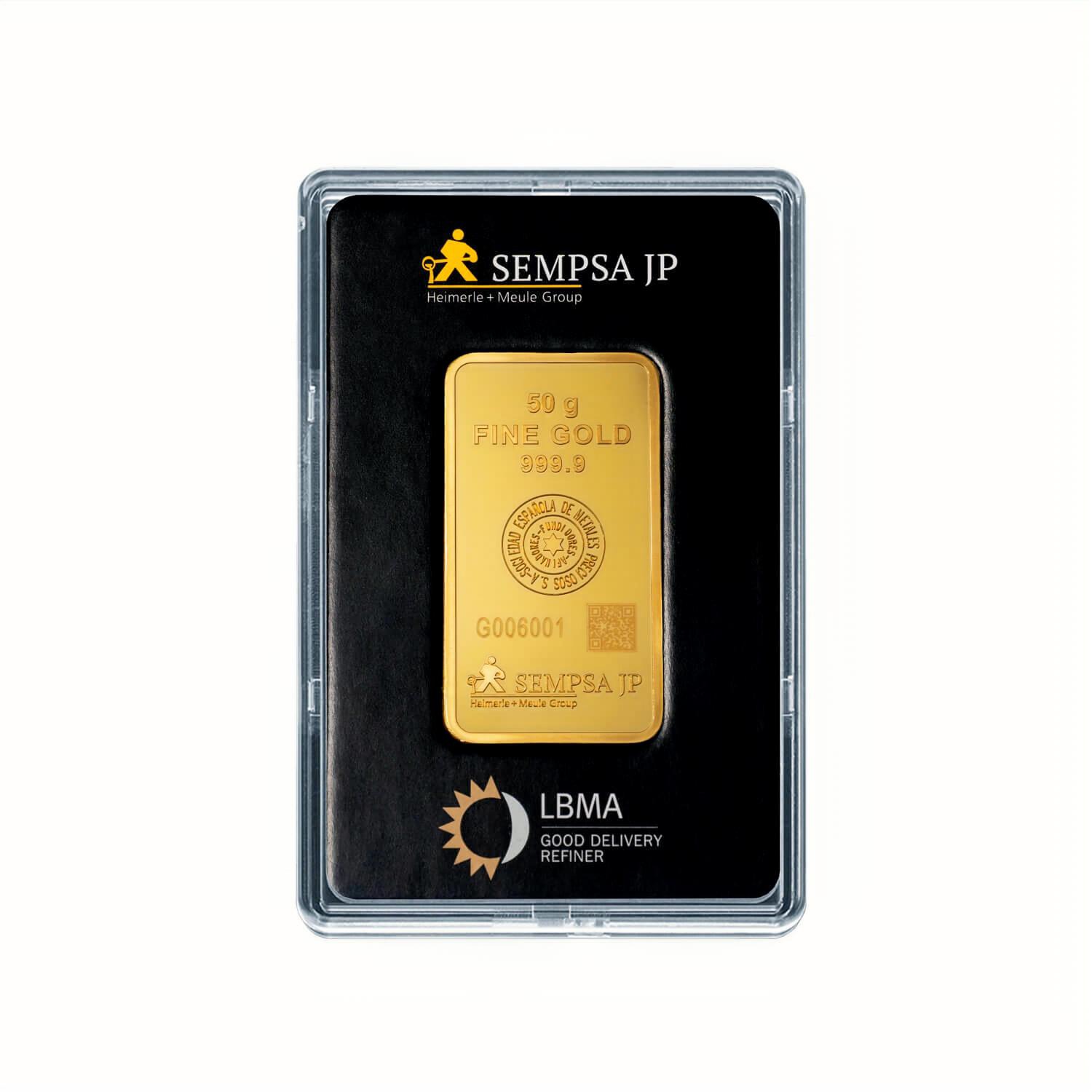 Lingote de oro 50 gramos producto